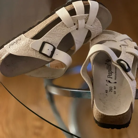 Papillio Beige Sandals with Black Buckles - Picture 8 of 10